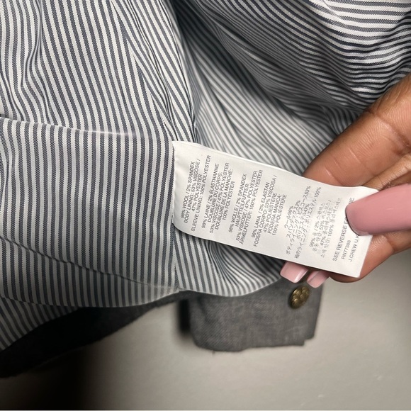 J. Crew Women Schoolboy Blazer Jacket 2 Gray Wool Preppy Academia Old Money - Picture 11 of 11